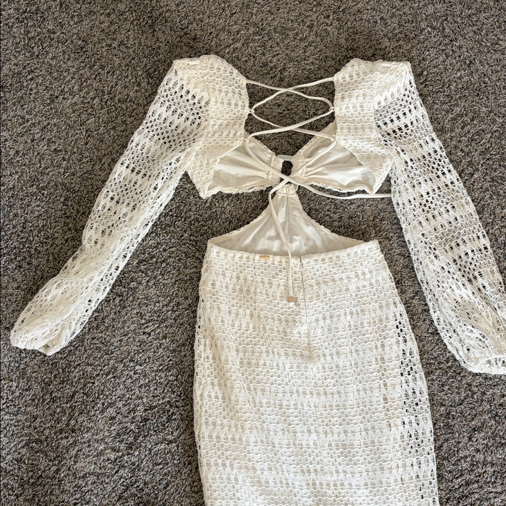 White crochet Patbo dress - Picture 5 of 6